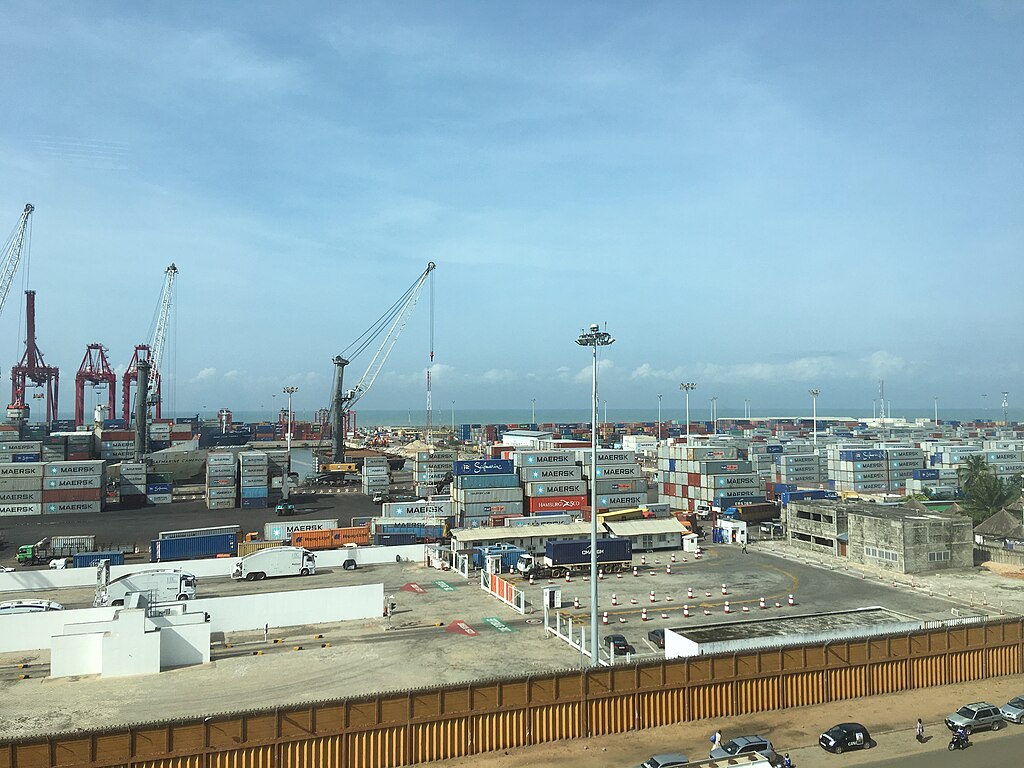 Vue aérienne du Port Autonome de Cotonou, poumon économique du Bénin