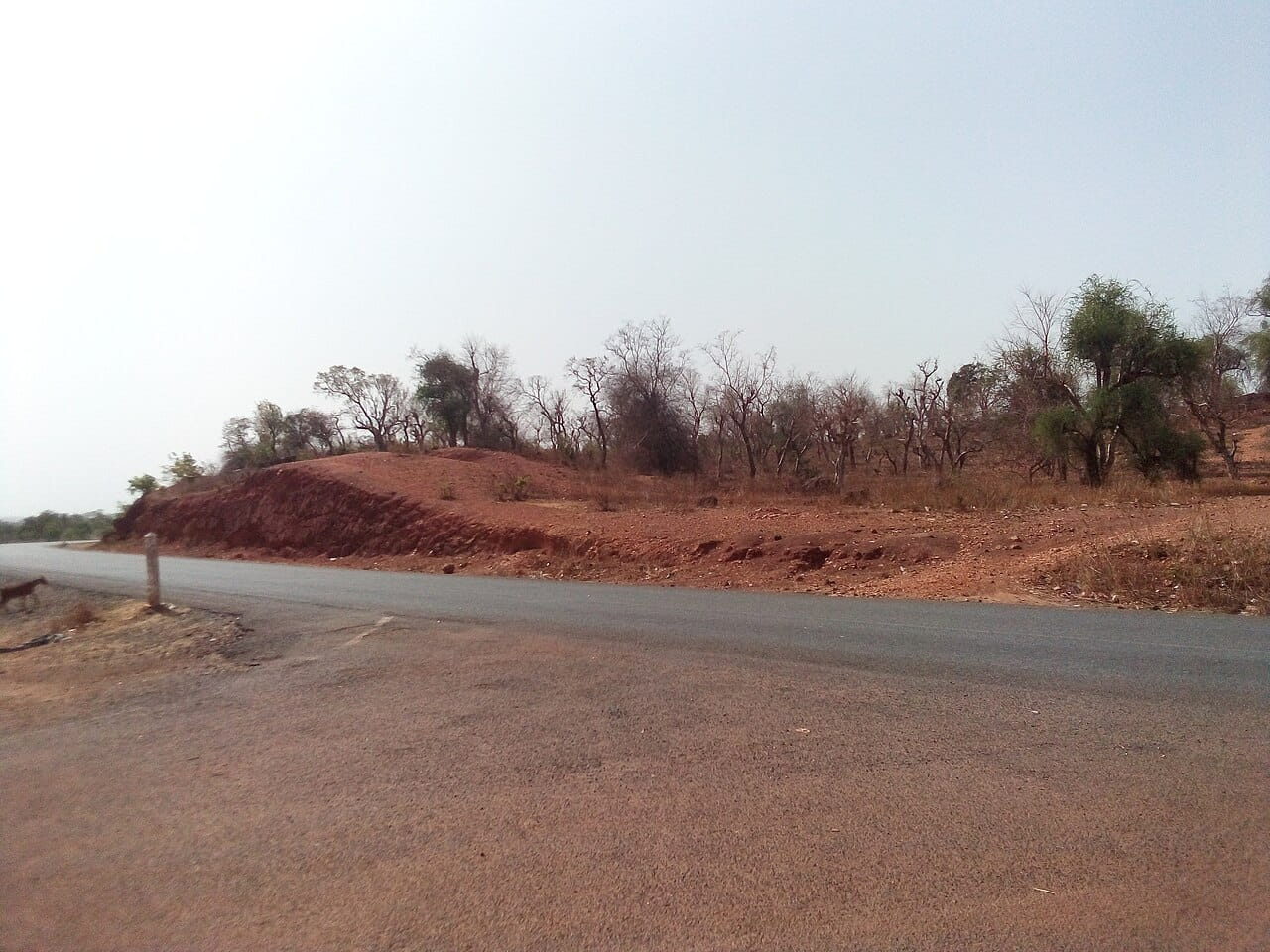 Route en direction de Kandi dans l'Alibori au nord du Bénin