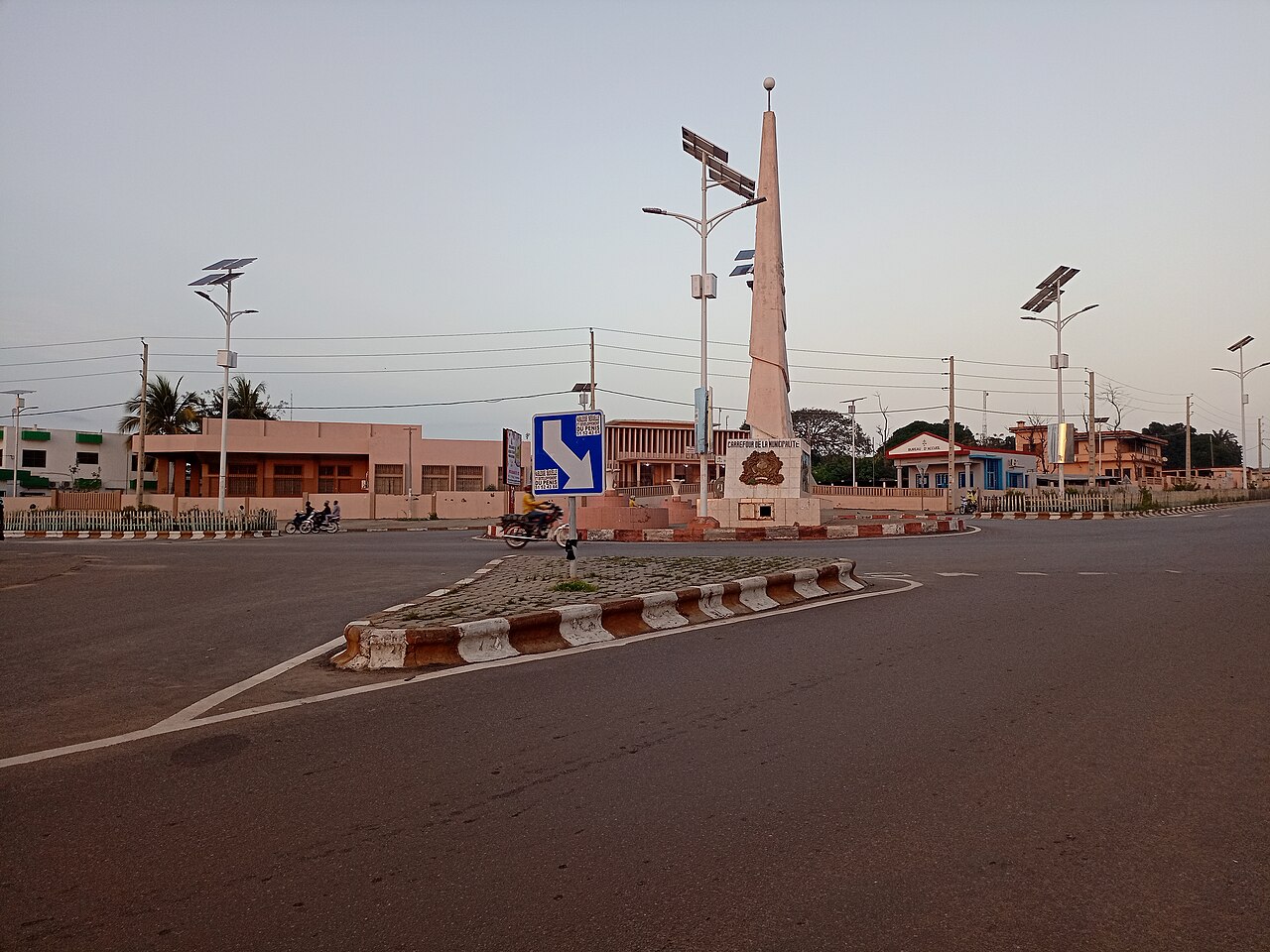 Vue du centre-ville de Parakou au lever du jour, troisième ville du Bénin