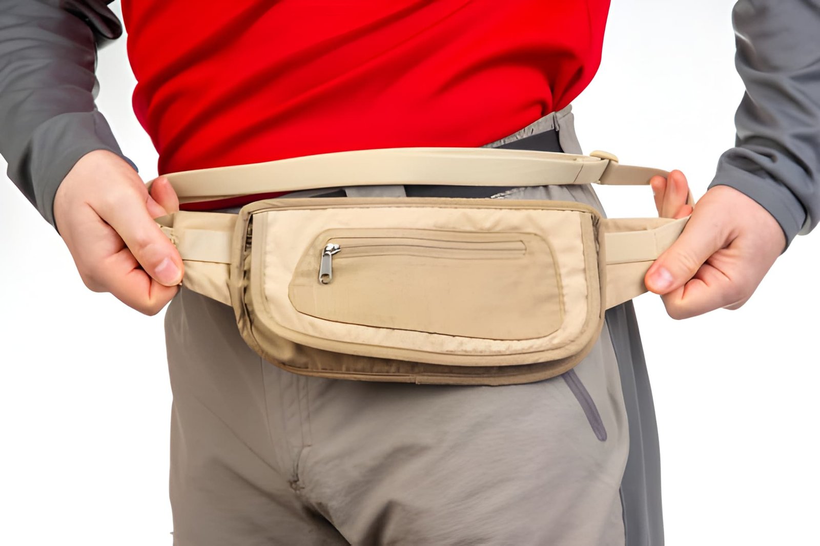 Ceinture de voyage anti-vol portée sous les vêtements