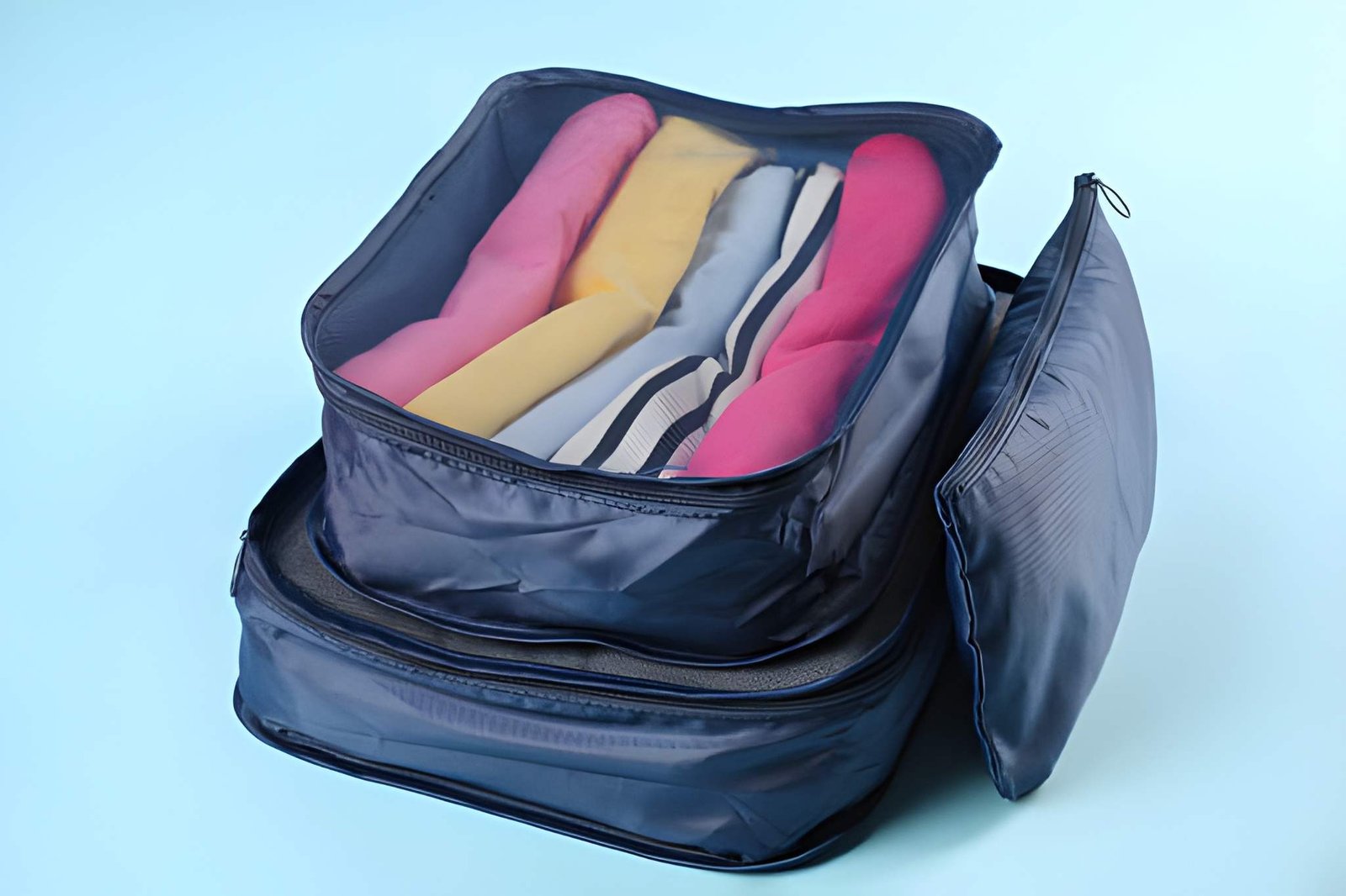 Organiseurs de valise packing cubes pour ranger ses vêtements pendant un circuit multi-étapes au Bénin